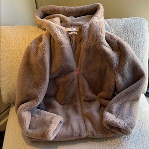 Mango Cozy Tan Teddy Jacket